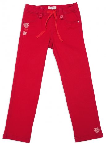 Красные брюки для девочки PlayToday 342055, вид 1