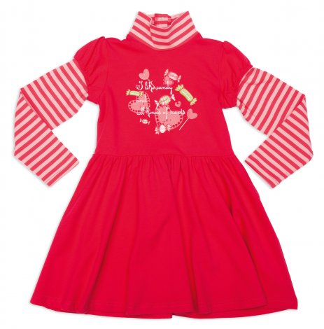Розовое платье для девочки PlayToday 342080, вид 1