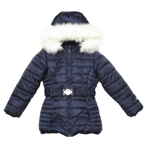 Синяя куртка зимняя на флисе для девочки PlayToday 342095, вид 1