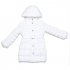 Белое пальто зимнее на флисе для девочки PlayToday 342126, вид 1 превью
