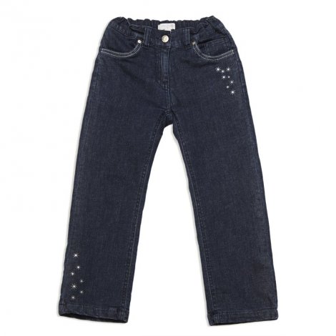 Темно-синие брюки  джинсовые на подкладке для девочки PlayToday 342134, вид 1