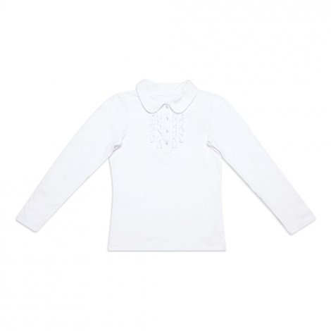 Белая футболка с длинными рукавами для девочки S'COOL 344024, вид 1