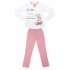 Розовый комплект : футболка с длинным рукавом, брюки для девочки S'COOL 344050, вид 1 превью