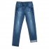 Синие брюки текстильные джинсовые для девочки S'COOL 344083, вид 1 превью