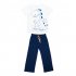 Белый комплект : футболка, брюки для мальчика PlayToday 345013, вид 1 превью