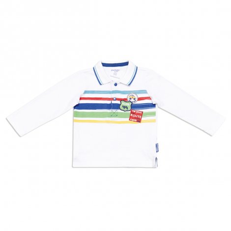 Белая футболка с длинным рукавом для мальчика PlayToday Baby 347021, вид 1