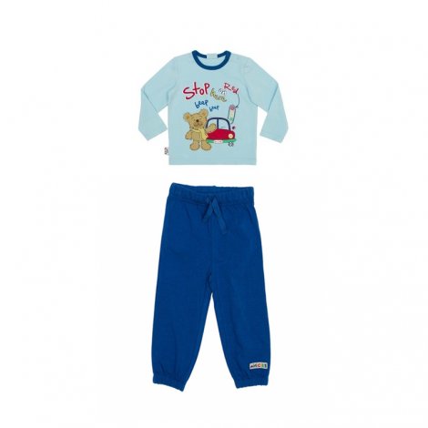 Голубой комплект  : (футболка с длинным рукавом, брюки для мальчика PlayToday Baby 347032, вид 1
