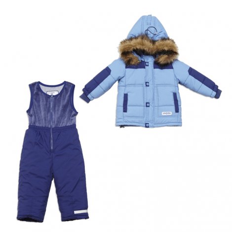 Синий комплект зимний : куртка, полукомбинезон для мальчика PlayToday Baby 347040, вид 1