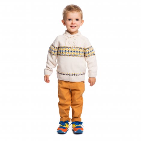 Бежевый свитер для мальчика PlayToday Baby 347045, вид 3
