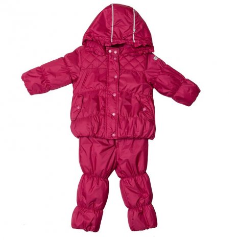 Малиновый комплект зимний : куртка, полукомбинезон для девочки PlayToday Baby 348045, вид 1