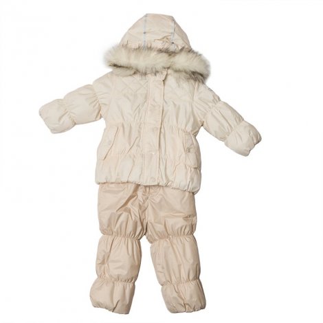 Бежевый комплект зимний : куртка, полукомбинезон для девочки PlayToday Baby 348046, вид 1