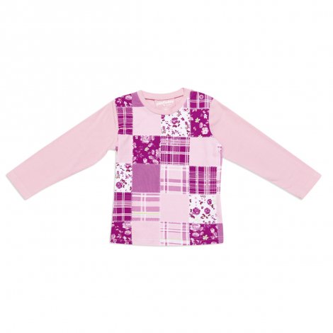 Розовая футболка с длинным рукавом для девочки PlayToday Baby 348077, вид 1