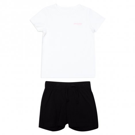 Белый комплект: футболка, шорты для девочки PlayToday 349010, вид 1