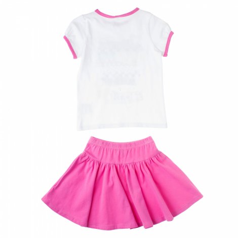 Розовый комплект футболка, юбка для девочки PlayToday 352025, вид 4