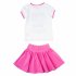 Розовый комплект футболка, юбка для девочки PlayToday 352025, вид 4 превью