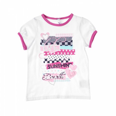 Розовый комплект футболка, юбка для девочки PlayToday 352025, вид 6