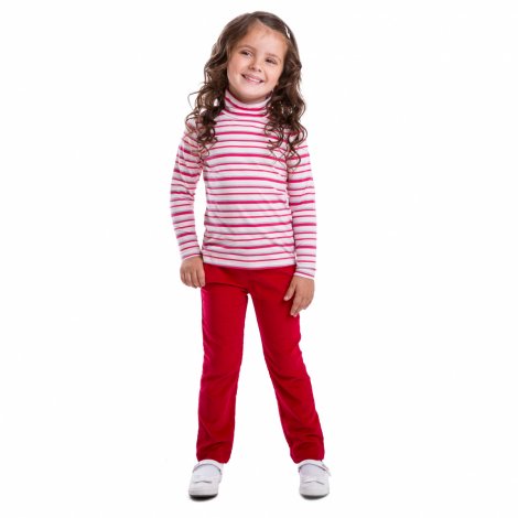Красные брюки для девочки PlayToday 352084, вид 3