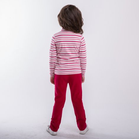 Красные брюки для девочки PlayToday 352084, вид 4