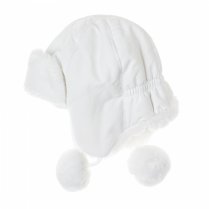 Белая шапка на флисе для девочки PlayToday Baby 358067/5678