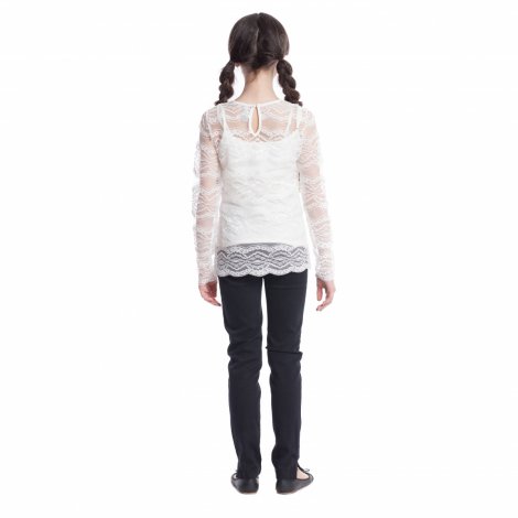 Белая блузка для девочки S'COOL 364073, вид 2