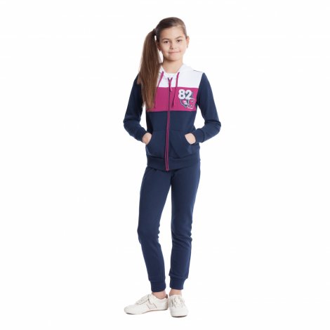 Темно-синий комплект: толстовка, брюки для девочки PlayToday 364081, вид 5