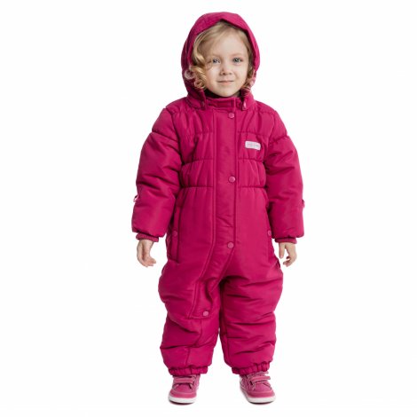 Малиновый комбинезон зимний для девочки PlayToday Baby 368092, вид 2