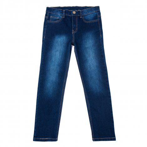 Темно-синие брюки джинсовые для мальчика PlayToday 381062, вид 1