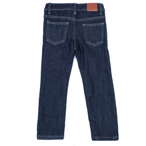 Синие брюки джинсовые на флисе для мальчика PlayToday 381064, вид 2