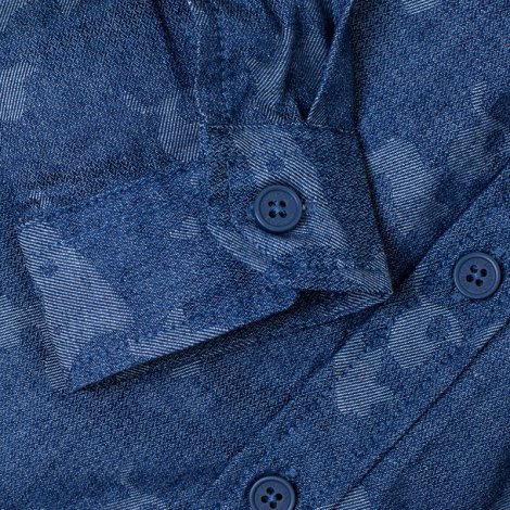 Синяя сорочка джинсовая для мальчика PlayToday 381068, вид 5