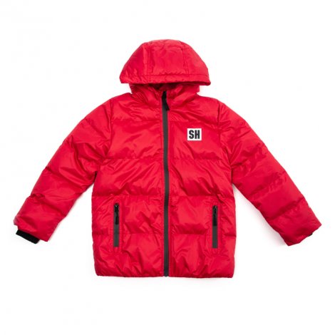 Бордовая куртка на флисе для мальчика PlayToday 381153, вид 1