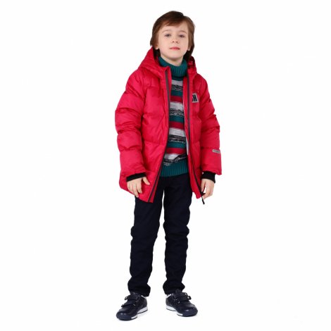 Бордовая куртка на флисе для мальчика PlayToday 381153, вид 6