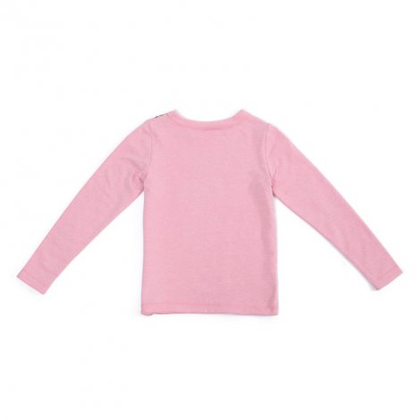 Розовая футболка с длинным рукавом для девочки PlayToday 382026, вид 2