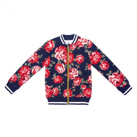 Темно-синяя толстовка для девочки PlayToday 382071, вид 1