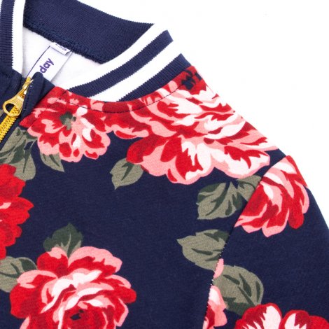 Темно-синяя толстовка для девочки PlayToday 382071, вид 6