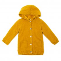 Оранжевое пальто трикотажное для девочки PlayToday Baby 388008
