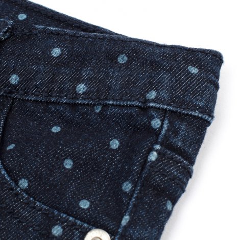 Темно-синие брюки джинсовые для девочки PlayToday Baby 388016, вид 4