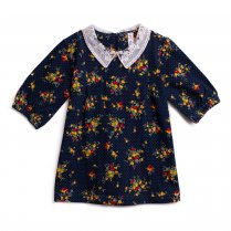 Темно-синее платье для девочки PlayToday Baby 388028