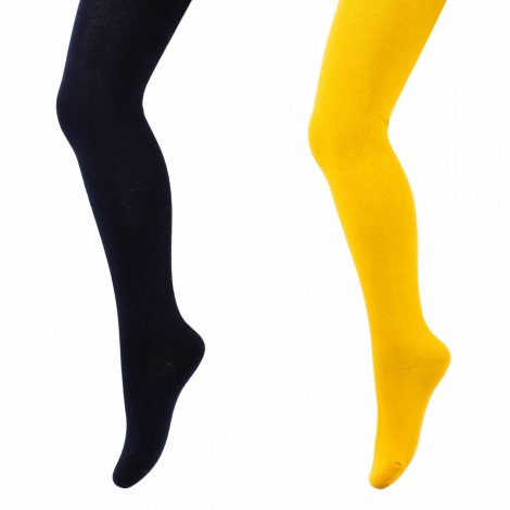 Разноцветные колготки, 2 пары в комплекте для девочки PlayToday Baby 388062, вид 1