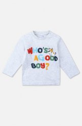 Серая футболка с длинным рукавом для мальчика PlayToday Baby 397808