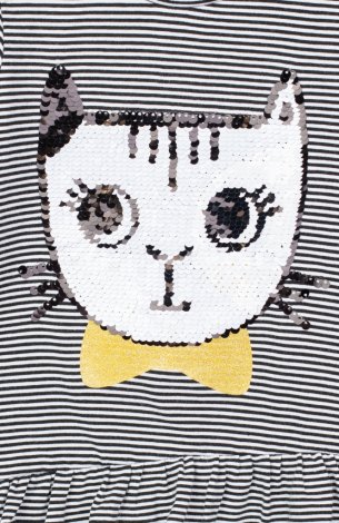 Серая футболка с длинным рукавом для девочки PlayToday Baby 398008, вид 3