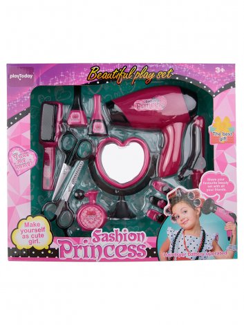 Розовый игровой набор "парикмахер", 12 предметов для девочки PlayToday 42022117, вид 2