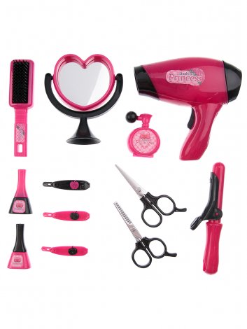 Розовый игровой набор "парикмахер", 12 предметов для девочки PlayToday 42022117, вид 3