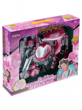 Розовый игровой набор "парикмахер", 12 предметов для девочки PlayToday 42022117, вид 1