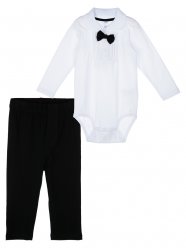 Белый комплект: боди, брюки для мальчика PlayToday Baby 42113001