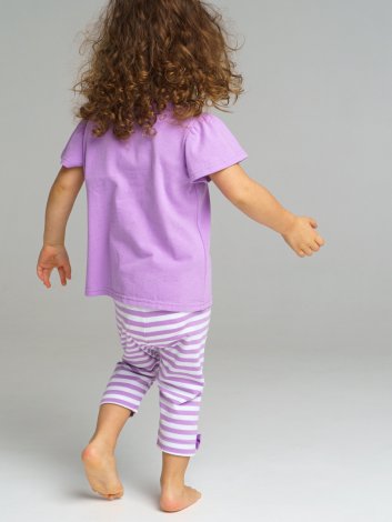 Фиолетовый комплект: футболка, брюки (легинсы) для девочки PlayToday Baby 42123015, вид 5