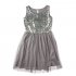 Темно-серое платье текстильное для девочки S'COOL 454004, вид 1 превью