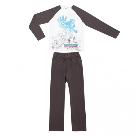 Коричневый комплект: футболка с длинными рукавами, брюки для мальчика S'COOL 533005, вид 1