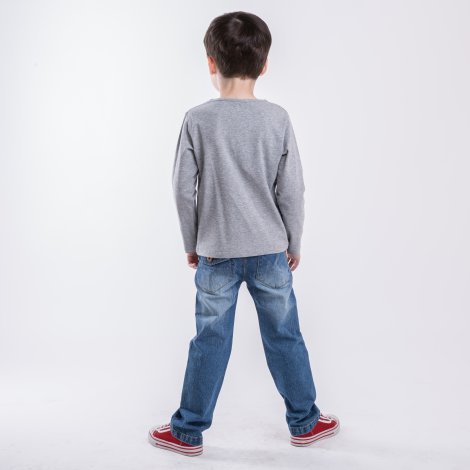 Голубая футболка с длинным рукавом для мальчика PlayToday 541009, вид 4