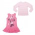 Розовый комплект: футболка с длинным рукавом, сарафан для девочки PlayToday 542001, вид 1 превью