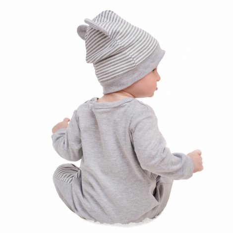 Серый комплект: боди, комбинезон, шапочка для мальчика PlayToday Baby 587806, вид 9
